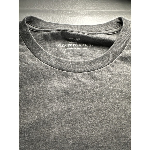 Vineyard Vines T-Shirt Medium Mens Large Gray Long Sleeve Basketball Whale - Picture 7 of 13